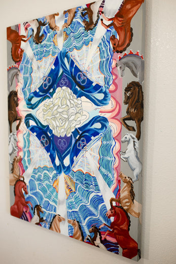 Four of Cups by Rachel Srinivasan |  Side View of Artwork 