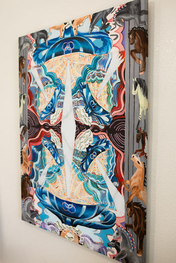 Six of Cups by Rachel Srinivasan |  Side View of Artwork 