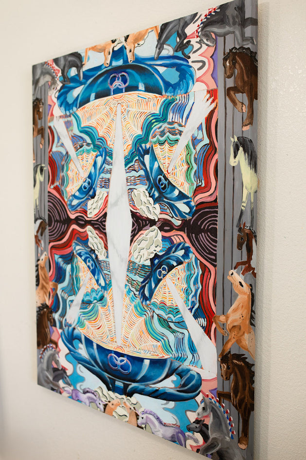 Six of Cups by Rachel Srinivasan |  Side View of Artwork 