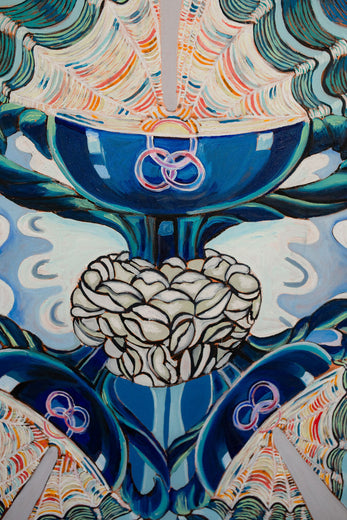 Three of Cups by Rachel Srinivasan |   Closeup View of Artwork 