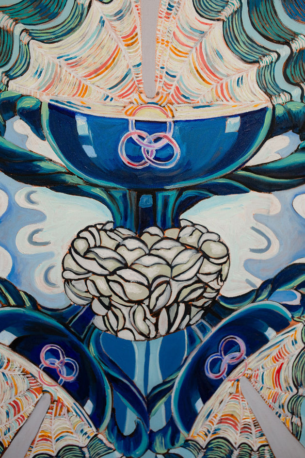 Three of Cups by Rachel Srinivasan |  Closeup View of Artwork 
