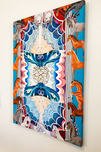 Two of Cups I by Rachel Srinivasan |  Side View of Artwork 