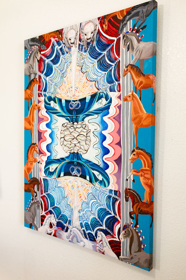 Two of Cups I by Rachel Srinivasan |  Side View of Artwork 