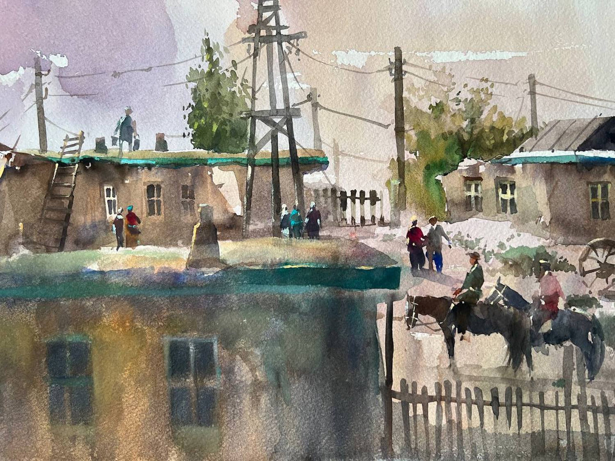 Native Village by Rashid Kulbatyrov |  Context View of Artwork 