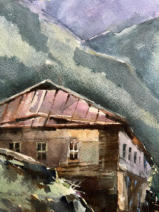 Brown House by Rashid Kulbatyrov |  Side View of Artwork 