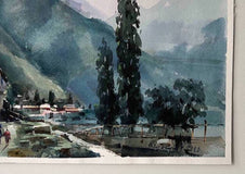 Original art for sale at UGallery.com | Brown House by Rashid Kulbatyrov | $375 | watercolor painting | 10.6' h x 15.7' w | thumbnail 3