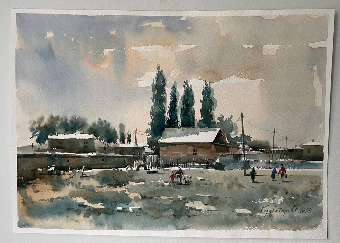 My House by Rashid Kulbatyrov |  Side View of Artwork 