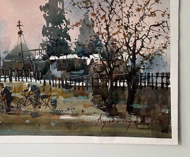 Simple Day by Rashid Kulbatyrov |   Closeup View of Artwork 