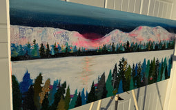 Original art for sale at UGallery.com | Allure of Alpenglow by Rebecca Klementovich | $1,375 | acrylic painting | 16' h x 40' w | thumbnail 2