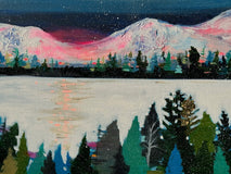 Original art for sale at UGallery.com | Allure of Alpenglow by Rebecca Klementovich | $1,375 | acrylic painting | 16' h x 40' w | thumbnail 4
