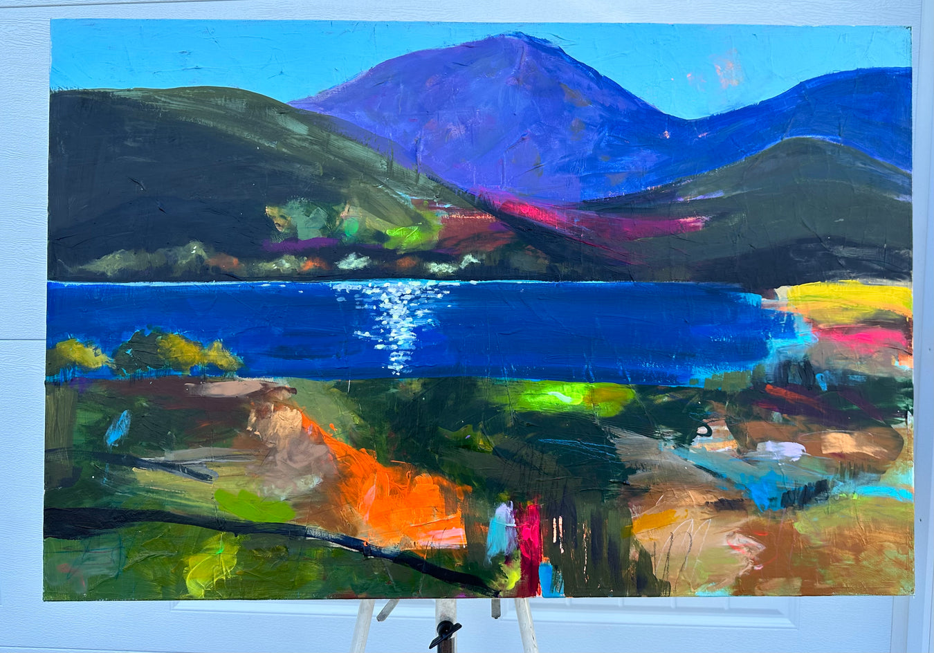 Brillant Lake Sunshine by Rebecca Klementovich |  Context View of Artwork 