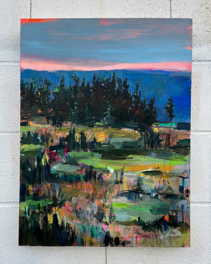 Sleepy Trees of Monhegan, Island by Rebecca Klementovich |  Context View of Artwork 