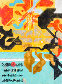 acrylic painting by René Serrano Rodríguez titled Warrior September 09 2026