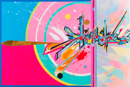 mixed media artwork by René Serrano Rodríguez titled Tropical Observatory May 26 2026