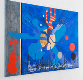 Original art for sale at UGallery.com | Tropical Observatory June 25 2026 by René Serrano Rodríguez | $1,750 | mixed media artwork | 31' h x 47' w | thumbnail 2