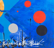 Original art for sale at UGallery.com | Tropical Observatory June 25 2026 by René Serrano Rodríguez | $1,750 | mixed media artwork | 31' h x 47' w | thumbnail 4