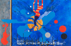 Original art for sale at UGallery.com | Tropical Observatory June 25 2026 by René Serrano Rodríguez | $1,750 | mixed media artwork | 31' h x 47' w | thumbnail 1