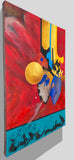 Original art for sale at UGallery.com | Warriors December 19 2025 by René Serrano Rodríguez | $2,250 | mixed media artwork | 47' h x 31' w | thumbnail 2