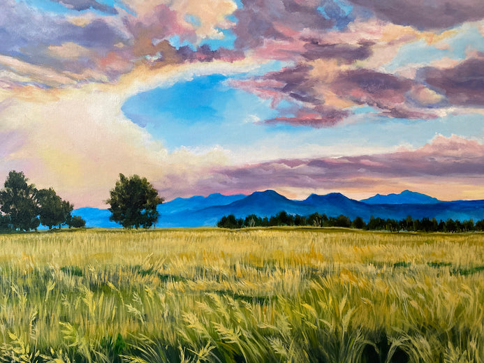 Blue Window by Renee Noel |   Closeup View of Artwork 