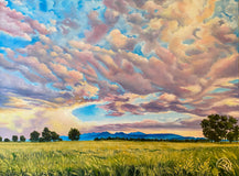 Original art for sale at UGallery.com | Blue Window by Renee Noel | $4,925 | acrylic painting | 36' h x 48' w | thumbnail 1