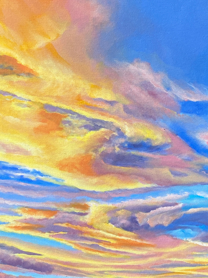 Cotton Candy Skies by Renee Noel |  Closeup View of Artwork 