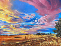 Original art for sale at UGallery.com | Cotton Candy Skies by Renee Noel | $4,375 | acrylic painting | 30' h x 40' w | thumbnail 1