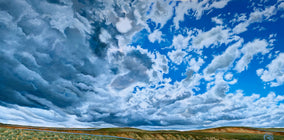 Original art for sale at UGallery.com | Disperse by Renee Noel | $3,475 | acrylic painting | 24' h x 48' w