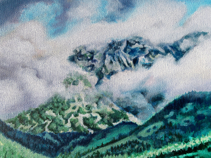 Green Pastures by Renee Noel |   Closeup View of Artwork 