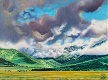 Original art for sale at UGallery.com | Green Pastures by Renee Noel | $3,250 | acrylic painting | 30' h x 40' w | thumbnail 1