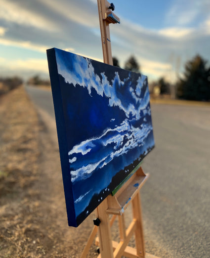 Luminous Night by Renee Noel |  Side View of Artwork 