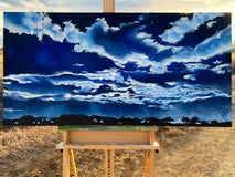 Original art for sale at UGallery.com | Luminous Night by Renee Noel | $2,525 | acrylic painting | 24' h x 48' w | thumbnail 3