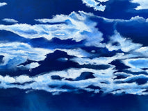 Original art for sale at UGallery.com | Luminous Night by Renee Noel | $2,525 | acrylic painting | 24' h x 48' w | thumbnail 4
