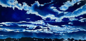 Original art for sale at UGallery.com | Luminous Night by Renee Noel | $2,525 | acrylic painting | 24' h x 48' w