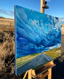 Original art for sale at UGallery.com | Massive Blues by Renee Noel | $3,975 | acrylic painting | 30' h x 40' w | thumbnail 2