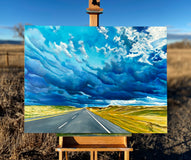 Original art for sale at UGallery.com | Massive Blues by Renee Noel | $3,975 | acrylic painting | 30' h x 40' w | thumbnail 3