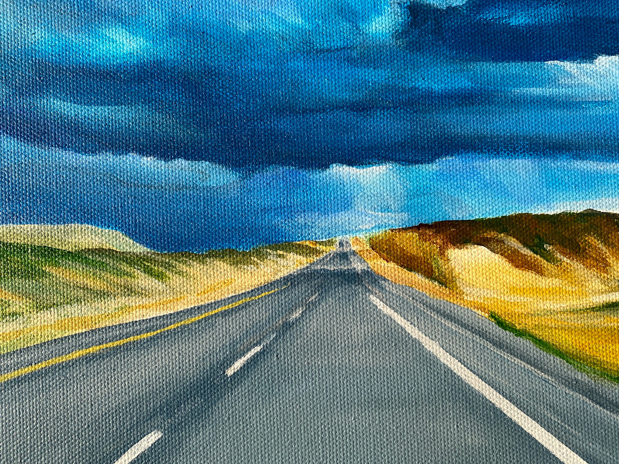 Massive Blues by Renee Noel |  Closeup View of Artwork 