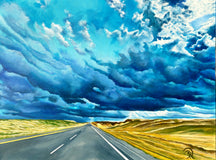 Original art for sale at UGallery.com | Massive Blues by Renee Noel | $3,250 | acrylic painting | 30' h x 40' w | thumbnail 1