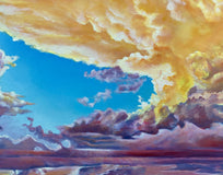 Original art for sale at UGallery.com | Ominous Clouds by Renee Noel | $4,200 | acrylic painting | 24' h x 48' w | thumbnail 4