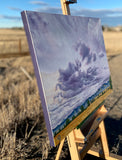 Original art for sale at UGallery.com | Plum Skies by Renee Noel | $2,300 | acrylic painting | 30' h x 40' w | thumbnail 2