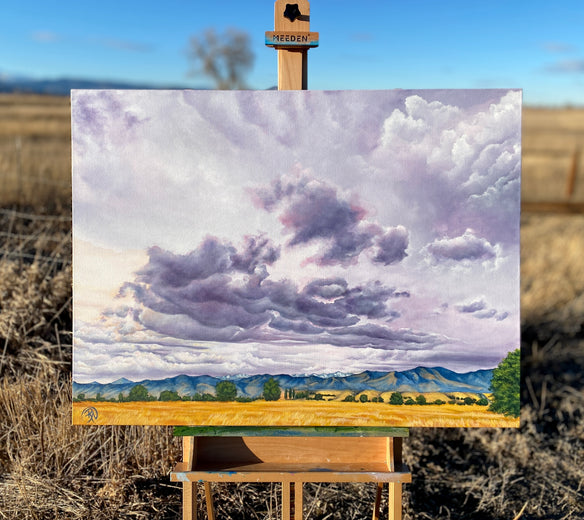 Plum Skies by Renee Noel |  Context View of Artwork 