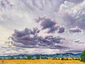 Original art for sale at UGallery.com | Plum Skies by Renee Noel | $2,300 | acrylic painting | 30' h x 40' w