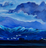 Original art for sale at UGallery.com | Purple Haze by Renee Noel | $4,000 | acrylic painting | 24' h x 48' w | thumbnail 4