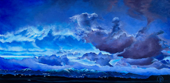 acrylic painting by Renee Noel titled Purple Haze