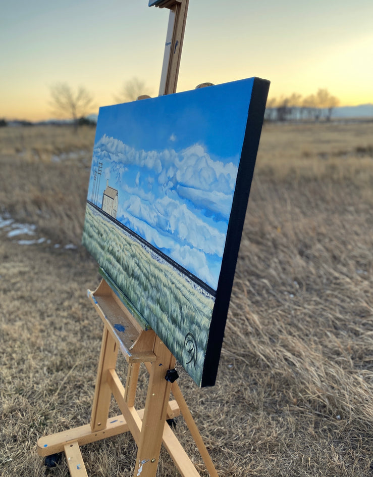 Railroad Shack by Renee Noel |  Side View of Artwork 