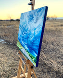 Original art for sale at UGallery.com | Spinning by Renee Noel | $3,250 | acrylic painting | 30' h x 40' w | thumbnail 2