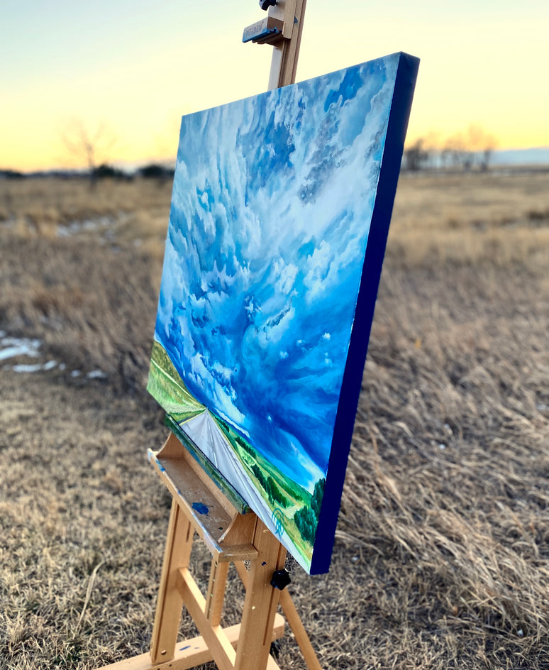 Spinning by Renee Noel |  Side View of Artwork 