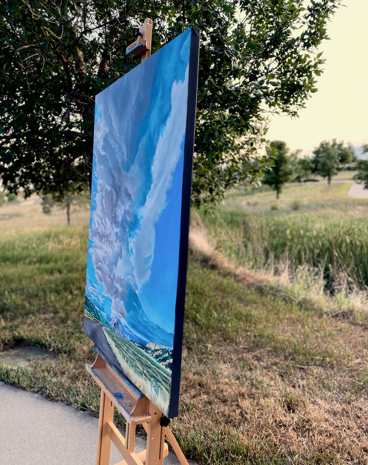 Uplifting by Renee Noel |  Side View of Artwork 
