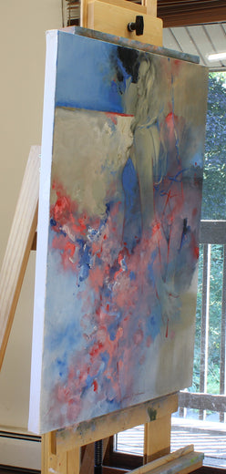 Blue Coral by Richard Johnson |  Side View of Artwork 