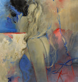 Original art for sale at UGallery.com | Blue Coral by Richard Johnson | $6,200 | acrylic painting | 36' h x 24' w | thumbnail 4
