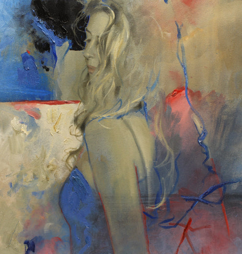 Blue Coral by Richard Johnson |   Closeup View of Artwork 